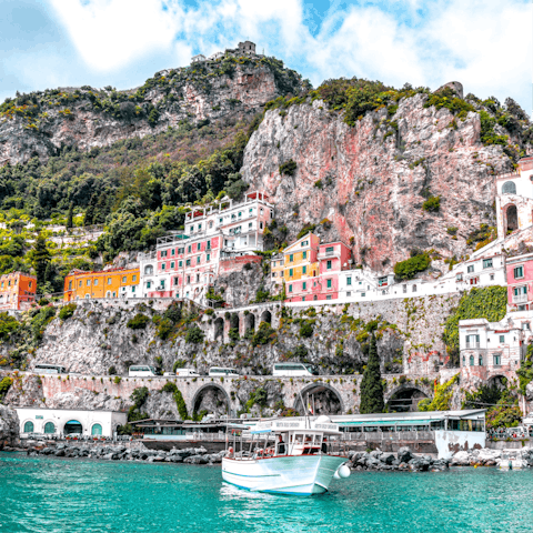 Breathe in the fresh sea air as you stroll around picturesque Amalfi