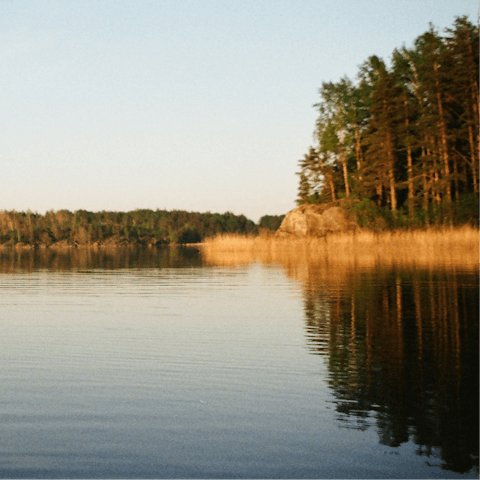 Take an early evening lakeside stroll and listen to the bird's evening chorus