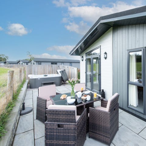 Savour morning coffees and sunshine on your private terrace