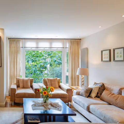 Two expansive living areas