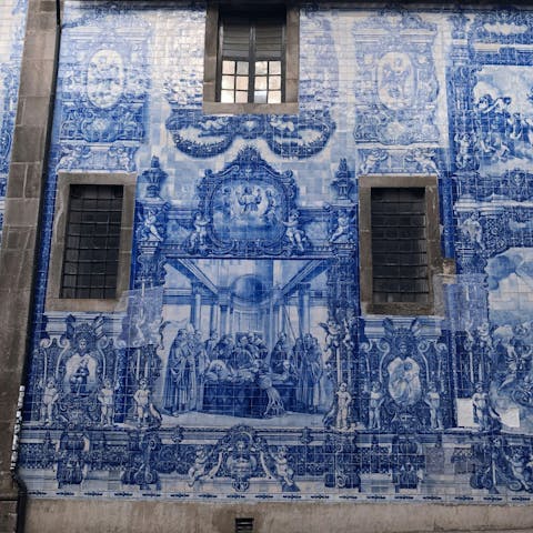 Walk four minutes around the corner to see the striking Chapel of the Souls
