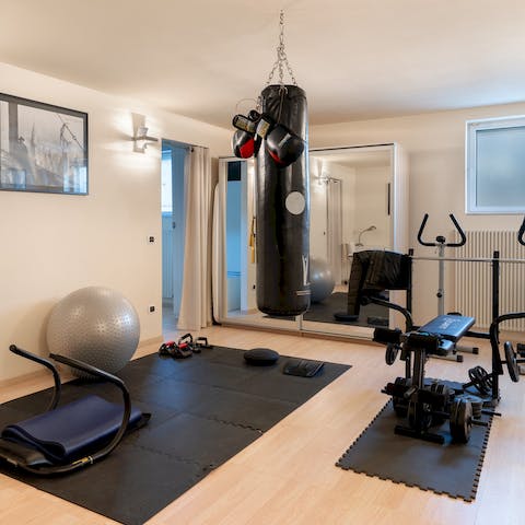 Maintain your daily fitness routine in the private gym