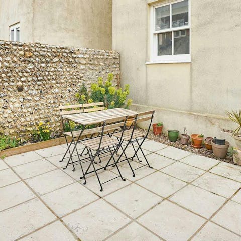 Dine alfresco during the warmer months