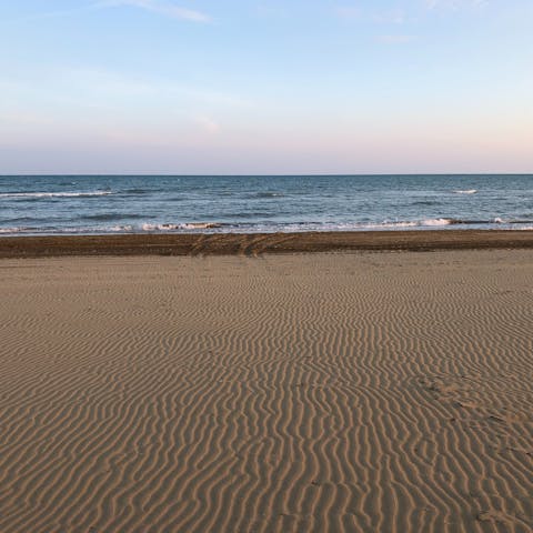 Enjoy a beach day at Spiaggia della Lecciona, a short drive away