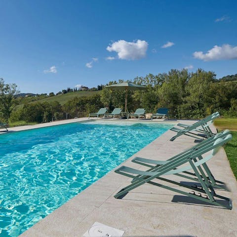 Spend dreamy afternoons relaxing by the private pool