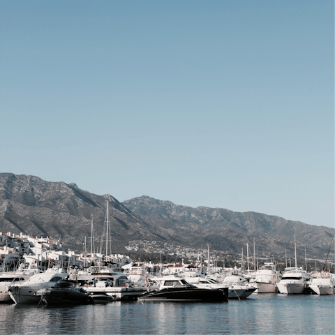 Drive twelve minutes to beautiful Puerto Banus