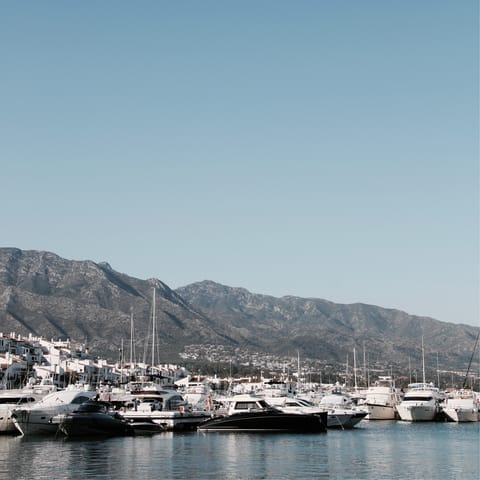 Drive twelve minutes to beautiful Puerto Banus