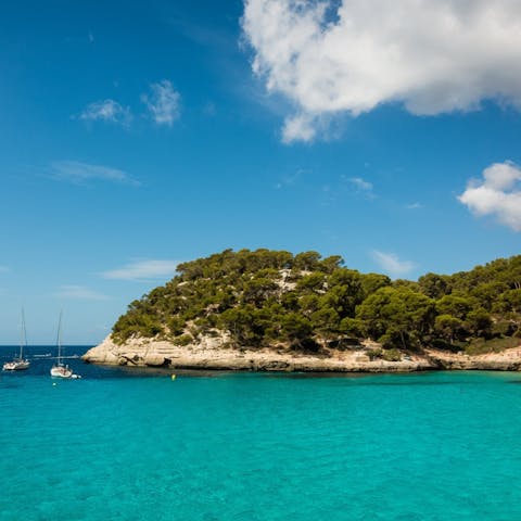 Explore inland at nearby Alaior, or head to the coast – it's a fifteen-minute drive to Son Bou