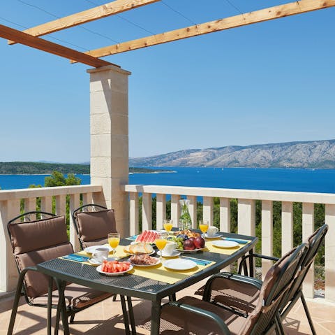 Serve your favourite drinks and savour the views from the terrace