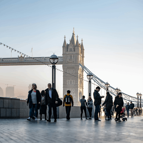 Catch a train to London Bridge and stroll along the Thames