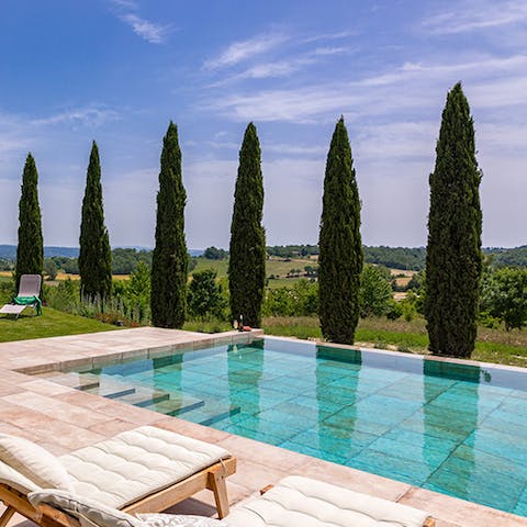 Relax by the spectacular swimming pool