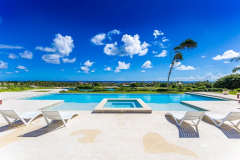 Stretch out poolside with the Caribbean stretching to the horizon