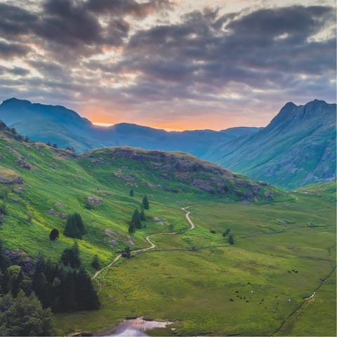 Drive to Ambleside's striking Blea Tarn in just over half an hour, twelve miles away