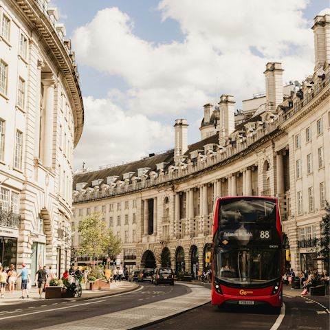 Wander towards Regent's Street and Oxford Circus for shopping