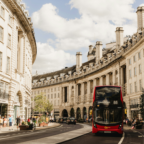 Wander towards Regent's Street and Oxford Circus for shopping