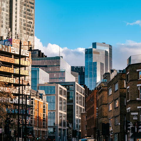 Immerse yourself in the vibrant street scene of Shoreditch