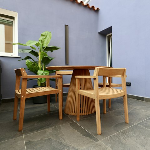 Enjoy relaxing on the terrace in the Sardinian sunshine