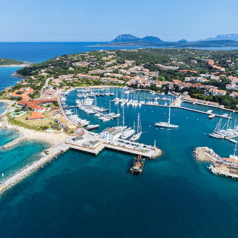 Visit the elegant marina at Porto Rotondo