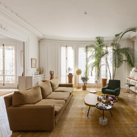 Make yourself at home in the bright, characterful living area