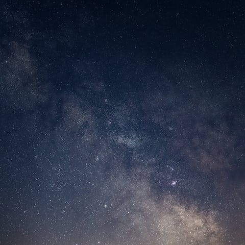 Admire the spectacular starry night sky