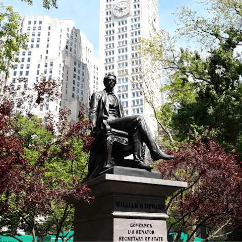 Stroll down to the scenic Madison Square Park for a break from the busy city