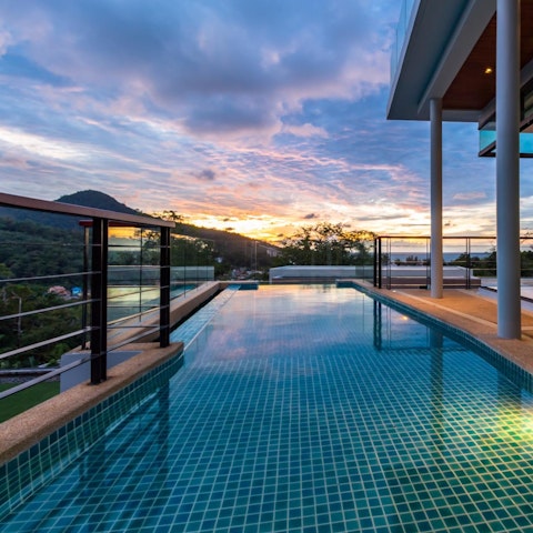 Plunge into the depths of the refreshing private pool & feel instantly invigorated every morning