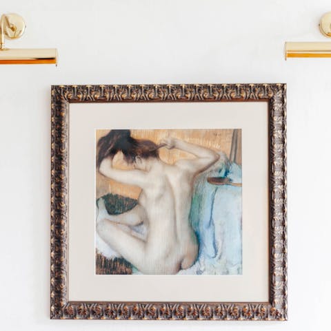 Admire the impressive collection of art