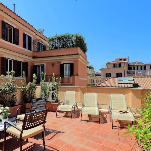 Take a break and catch some sun rays on the terrace