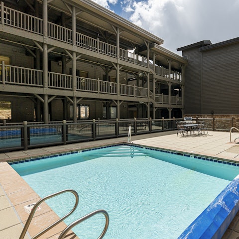 Enjoy a refreshing swim in the shared pool