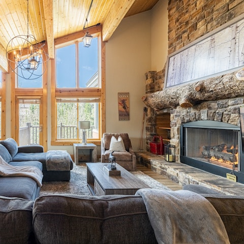 Warm up in front of the fire on a chilly day