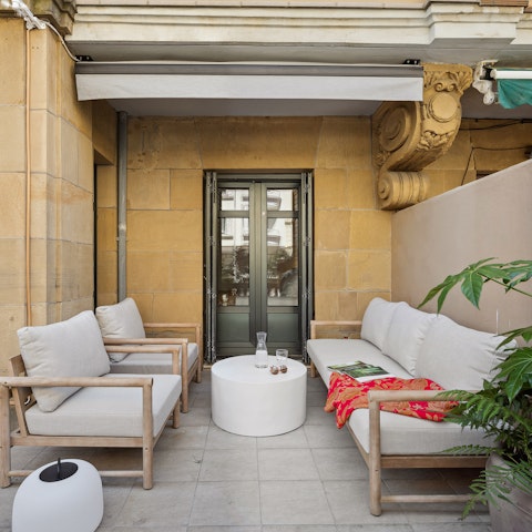 Spend sunny evenings unwinding on the terrace