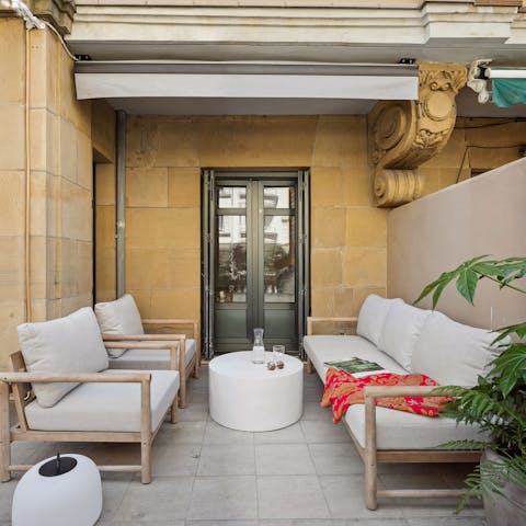 Spend sunny evenings unwinding on the terrace