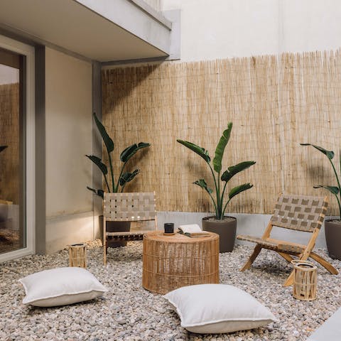 Chat over nibbles and sangria on your large private terrace