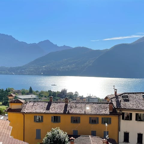 Savour stunning views from the bedroom and living room
