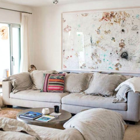 Sip coffee together amid boho decor