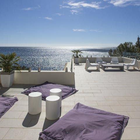Do some sun salutations on the terrace