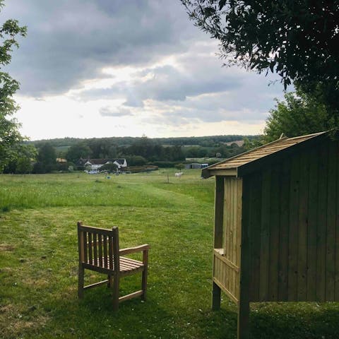 Spend time in the great outdoors and explore the seven acres of land