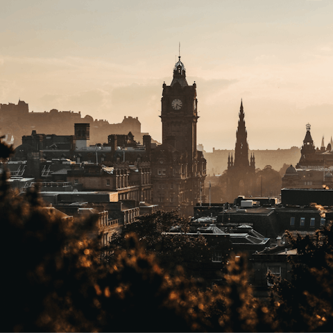 Plan a day trip out to Edinburgh, only an hour away by car