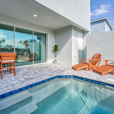 Cool off in the private pool