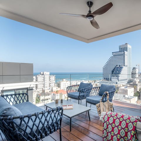 Catch the sunset from the terrace with sundowners