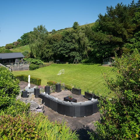 Try out the pizza oven on the shared terrace