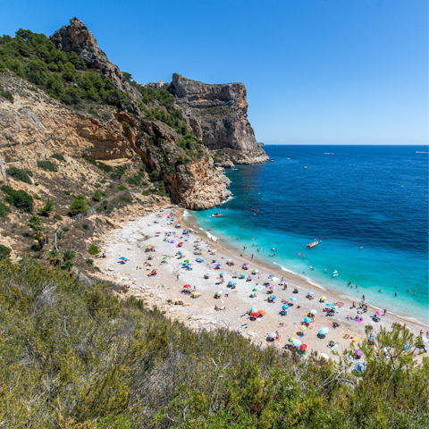 Explore Javea's dazzling coastline, starting at nearby Granadella
