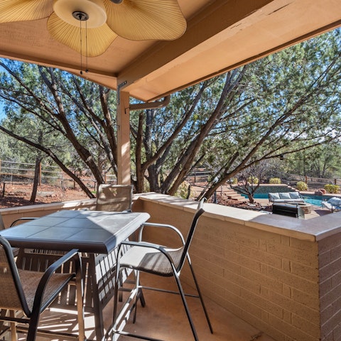 Soak in the desert landscapes from the sunny deck