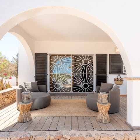 Sit back with an Aperol spritz in the terrace lounge