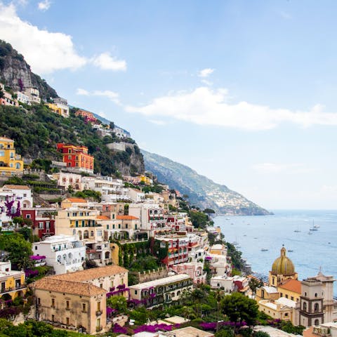 Wander the colourful streets and marvel at the iconic Amalfi Coast architecture