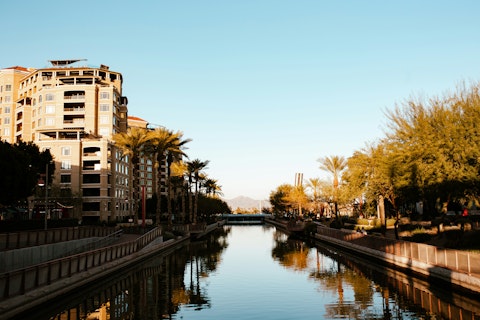 Enjoy Scottsdale's waterfront shopping and dining quarter