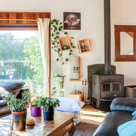 Get cosy by the wood burner