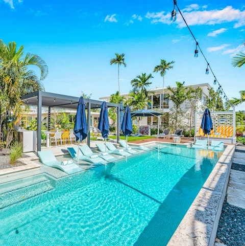 Look forward to swimming laps in the communal pool