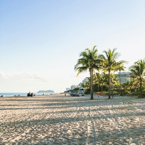 Spend all day sunbathing on Fort Lauderdale Beach, a short drive away