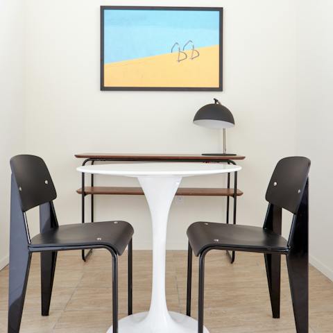 Get some work done at the stylish deskspace